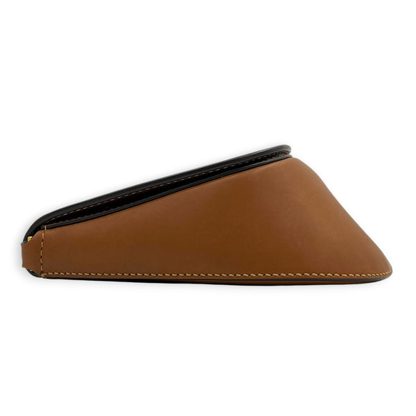 Voltaire Top Handle Bag Brown in Calfskin, Gold hardware