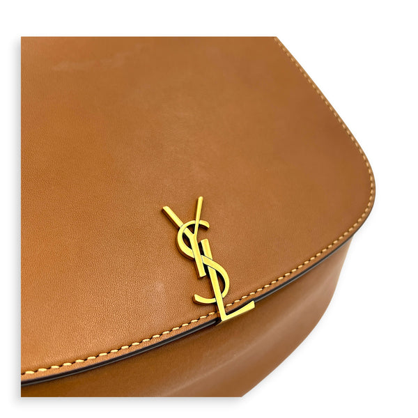 Voltaire Top Handle Bag Brown in Calfskin, Gold hardware