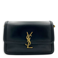 Solferino Shoulder Bag Black in Calfskin, Gold hardware