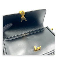 Solferino Shoulder Bag Black in Calfskin, Gold hardware