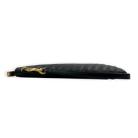 Cassandre Black Pouch in Calfskin, Gold hardware