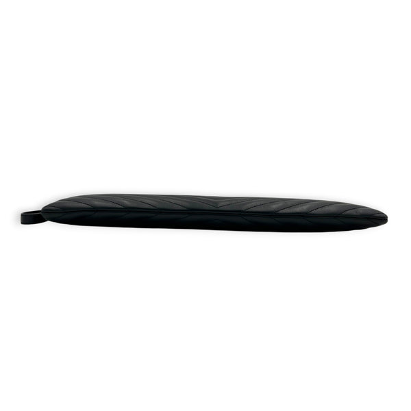 Cassandre Black Pouch in Calfskin, Gold hardware