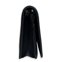 Boy Wallet On Chain Black in Caviar Leather, Gold hardware