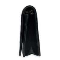 Boy Wallet On Chain Black in Caviar Leather, Gold hardware