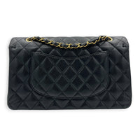 Classic Shoulder Bag Black in Caviar Leather, Gold hardware