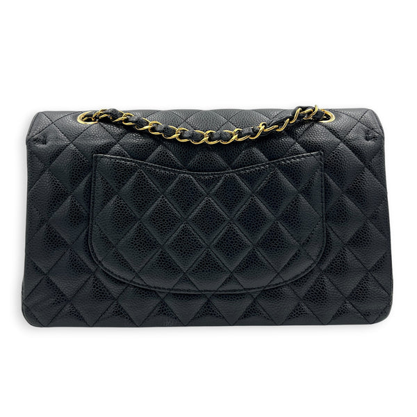 Classic Shoulder Bag Black in Caviar Leather, Gold hardware