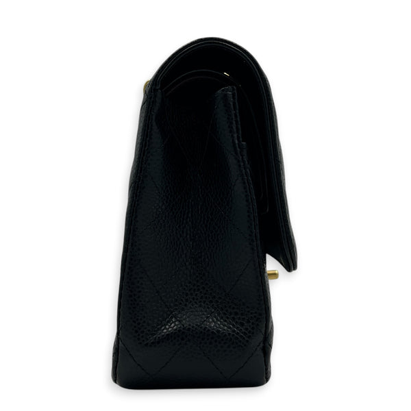 Classic Shoulder Bag Black in Caviar Leather, Gold hardware