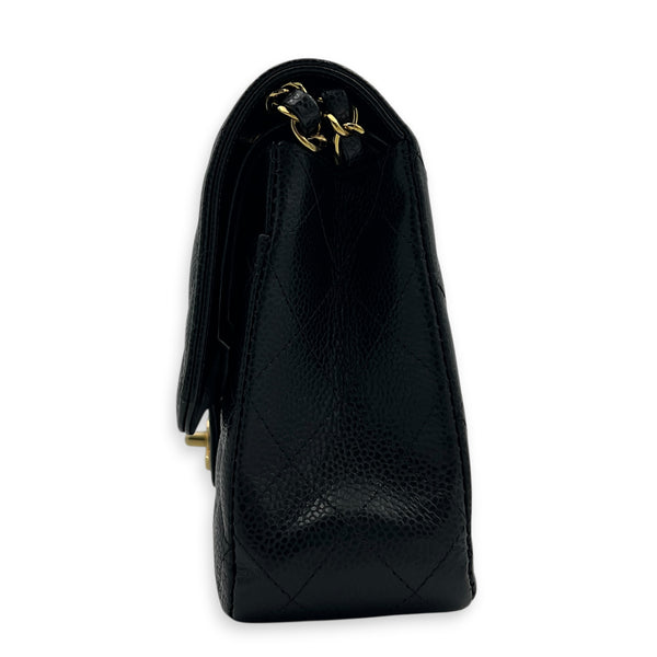 Classic Shoulder Bag Black in Caviar Leather, Gold hardware