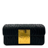 Miss Dior Allover Shoulder Bag Black in Calfskin, Gold hardware