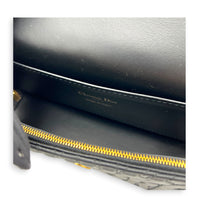 Miss Dior Allover Shoulder Bag Black in Calfskin, Gold hardware