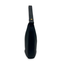 Low Key Cookie Shoulder Bag MM Black in Calfskin, Gold hardware