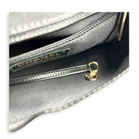 Chic Shopping Black Top Handle Bag in Calfskin, Gold hardware