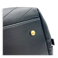 Chic Shopping Black Top Handle Bag in Calfskin, Gold hardware