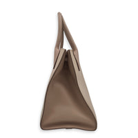 Logo Monochrome Pink Top Handle Bag in Saffiano Leather, Gold hardware