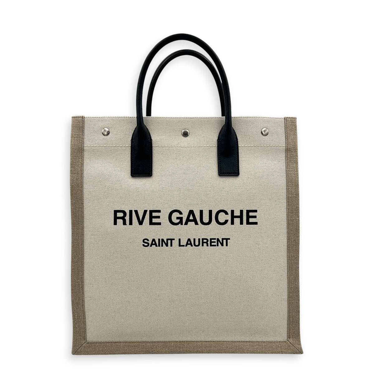 Rive Gauche Tote Bag Beige in Canvas, Silver hardware