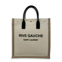 Rive Gauche Tote Bag Beige in Canvas, Silver hardware
