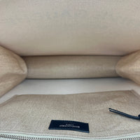 Rive Gauche Tote Bag Beige in Canvas, Silver hardware