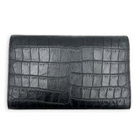 Cassandre Wallet On Chain Black in Calfskin, Silver hardware