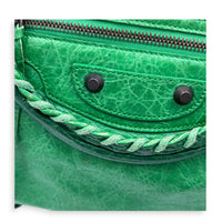 Velo Top Handle Bag Green in Calfskin, Ruthenium hardware