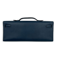 Kelly Cut Bleu de Prusse Clutch in Swift, Gold hardware