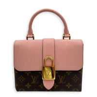 Locky Top Handle Bag Brown in Monogram Coated Canvas, Gold hardware