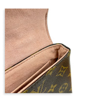 Locky Top Handle Bag Brown in Monogram Coated Canvas, Gold hardware