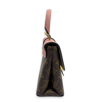 Locky Top Handle Bag Brown in Monogram Coated Canvas, Gold hardware