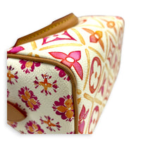 Speedy Bandouliere Top Handle Bag 20 By The Pool in Monogram Coated Canvas, Gold hardware