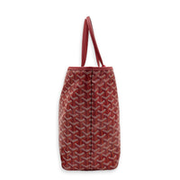 Saint Louis PM Red Tote Bag in Coated Canvas, Silver hardware