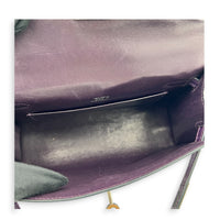 Kelly Pochette Amethyst in Shiny Niloticus Crocodile, Palladium hardware