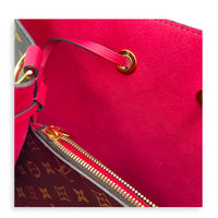 NeoNoe Brown Bucket Bag in Monogram Coated Canvas, Gold hardware