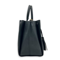 Lock Me Tote Bag Black in Calfskin, Gold hardware