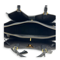 Lock Me Tote Bag Black in Calfskin, Gold hardware