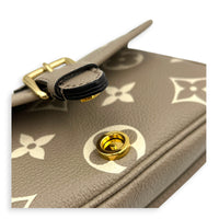 Diane Nano Beige Shoulder Bag in Empreinte Leather, Gold hardware