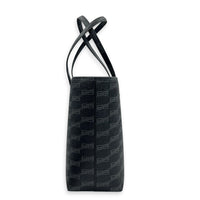 BB Monogram Tote Bag Black in Coated Canvas, Silver hardware