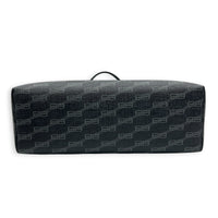 BB Monogram Tote Bag Black in Coated Canvas, Silver hardware