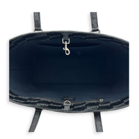 BB Monogram Tote Bag Black in Coated Canvas, Silver hardware