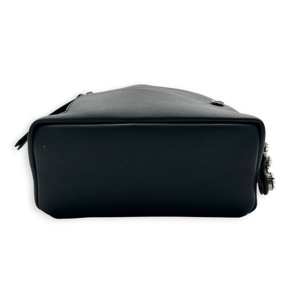 By The Way Backpack Black in Calfskin, Silver hardware