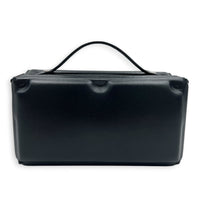 Soft Trunk Baguette Shoulder Bag Black in Nappa Leather, Silver hardware
