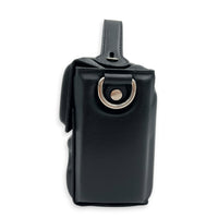 Soft Trunk Baguette Shoulder Bag Black in Nappa Leather, Silver hardware