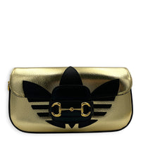 Horsebit 1955 Shoulder Bag Gold in Calfskin, Gold hardware