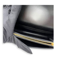 Sunset Wallet On Chain Black in Calfskin, Gold hardware