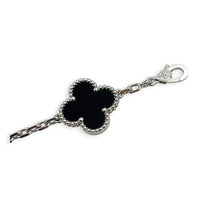 Alhambra Bracelet Black in Onxy/Diamonds/18K White Gold, White Gold hardware