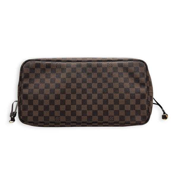 Neverfull GM Damier Ebene Tote Bag in Coated Canvas, Gold hardware