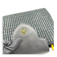 Capucines Top Handle Bag MM Black in Tweed, Gold hardware