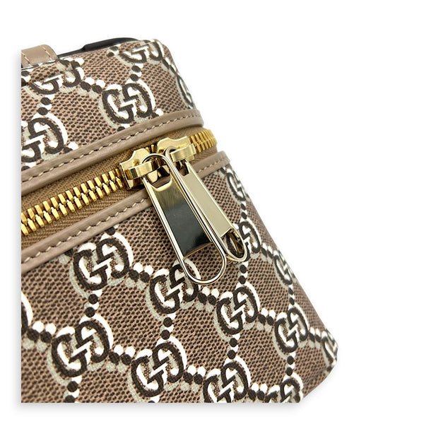 Shadow Multi-colour Vanity Bag in Coated Canvas, Gold hardware
