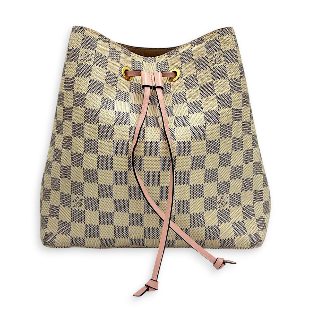 NeoNoe MM Azur Bucket Bag in Coated Canvas, Gold hardware