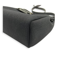 Herbag 31 Black Top Handle Bag in Canvas, Palladium hardware