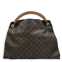 Artsy Shoulder Bag GM Brown in Monogram Coated Canvas, Gold hardware