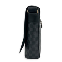 District Shoulder Bag Black in Coated Canvas, Silver hardware